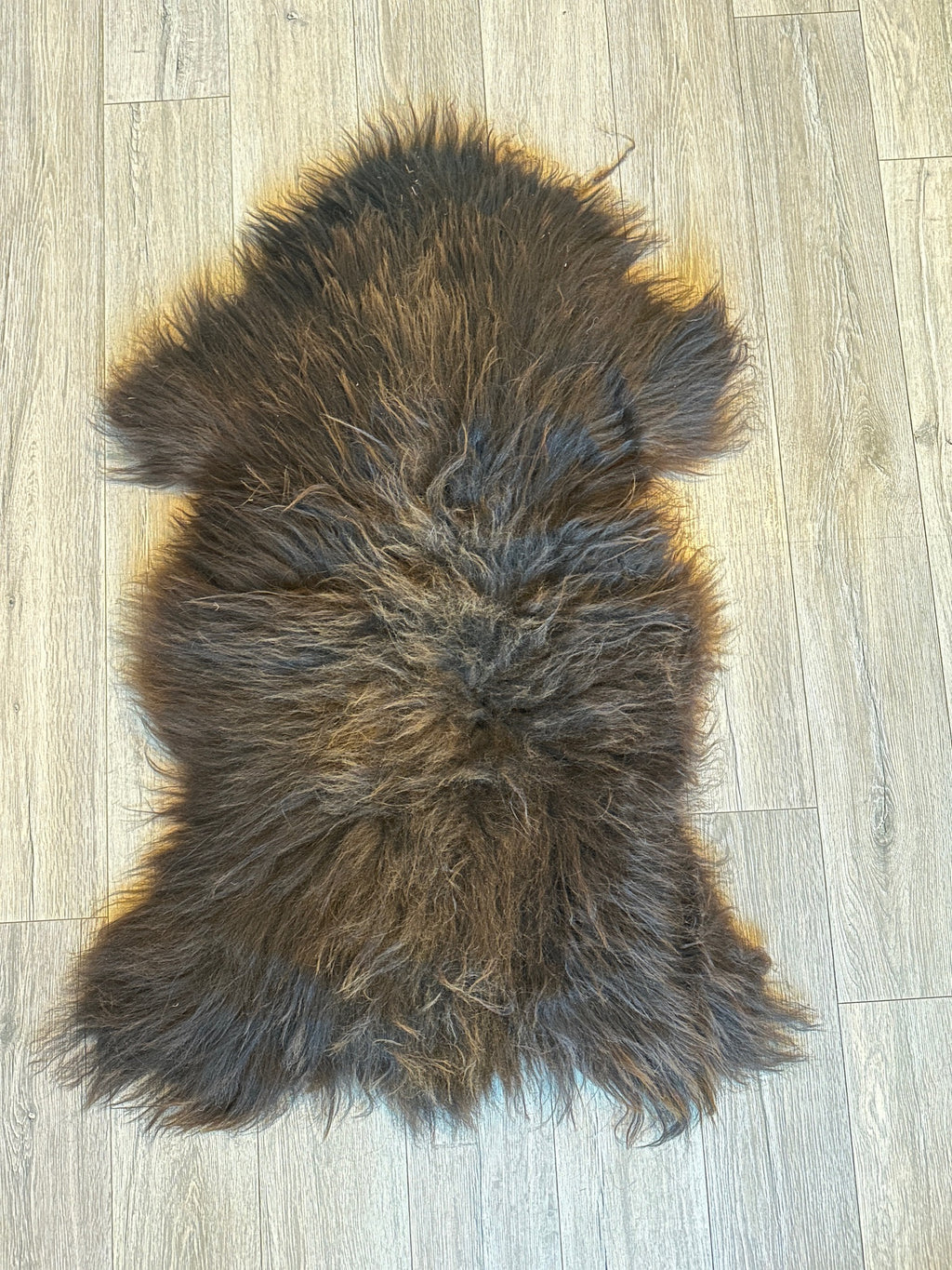 Schaffell vom Krainer Steinschaf, schwarz, 62 x 102