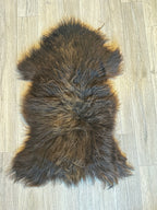 Schaffell vom Krainer Steinschaf, schwarz, 62 x 102