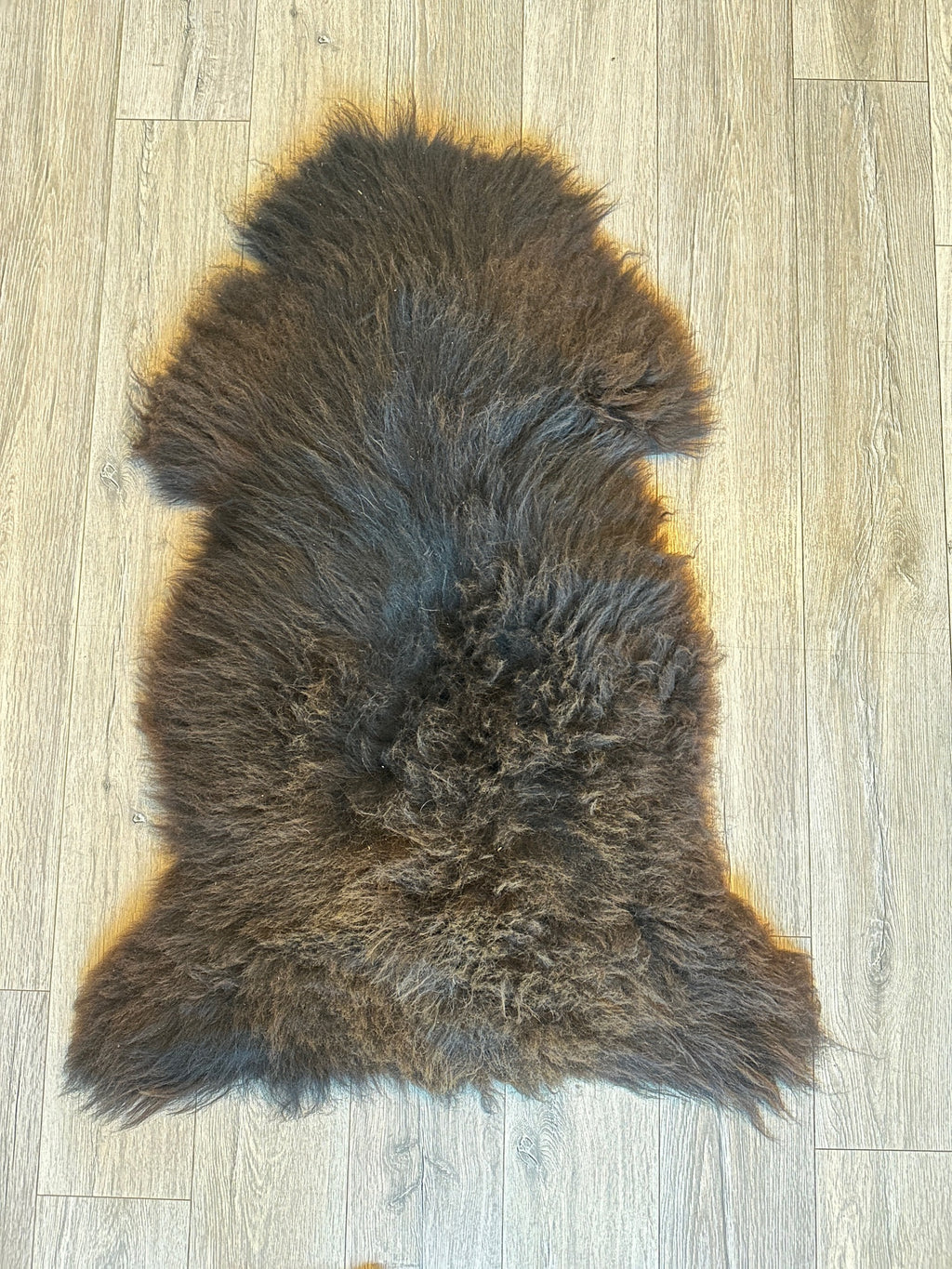 Schaffell vom Krainer Steinschaf, schwarz, 60 x 98 cm