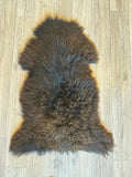 Schaffell vom Krainer Steinschaf, schwarz, 60 x 98 cm