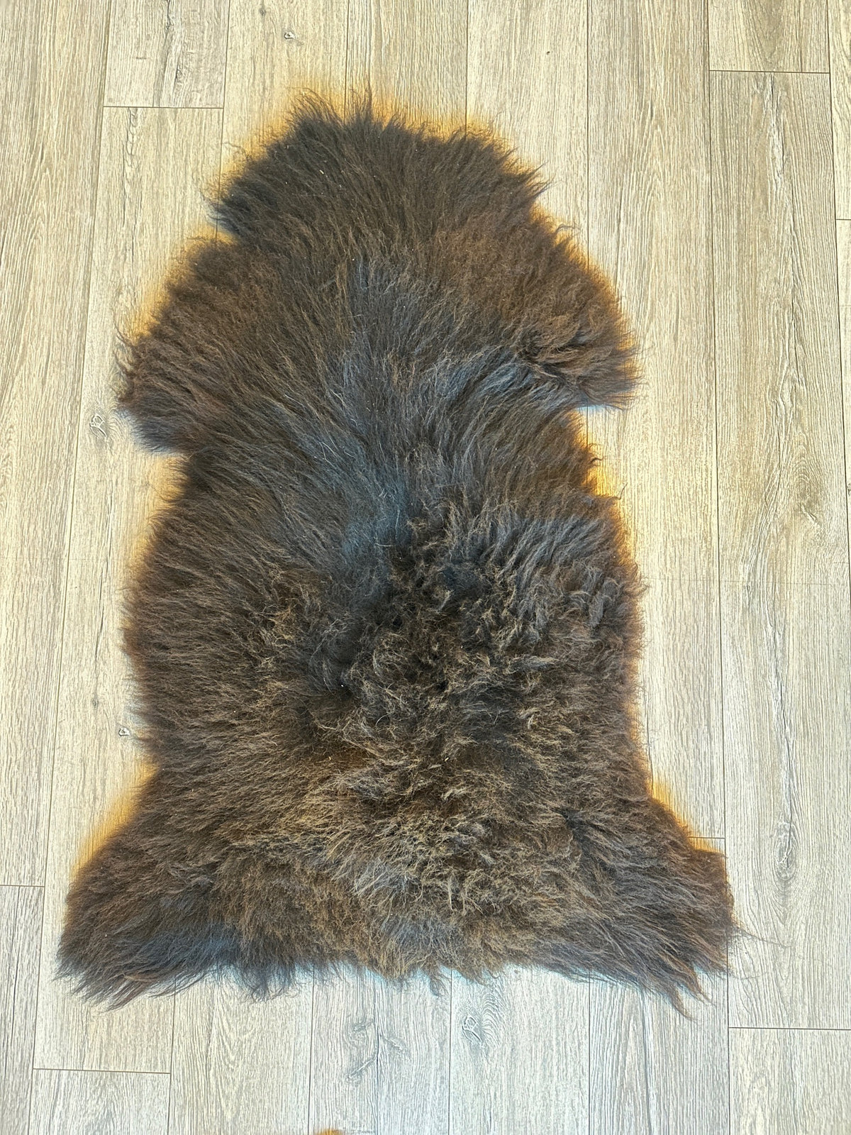 Schaffell vom Krainer Steinschaf, schwarz, 60 x 98 cm