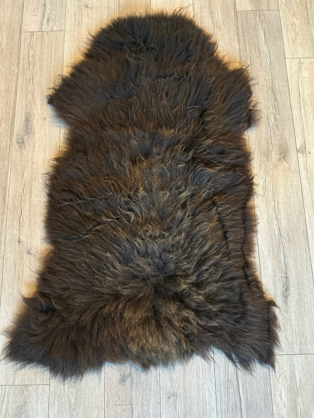 Schaffell vom Krainer Steinschaf, schwarz, 64 x 112